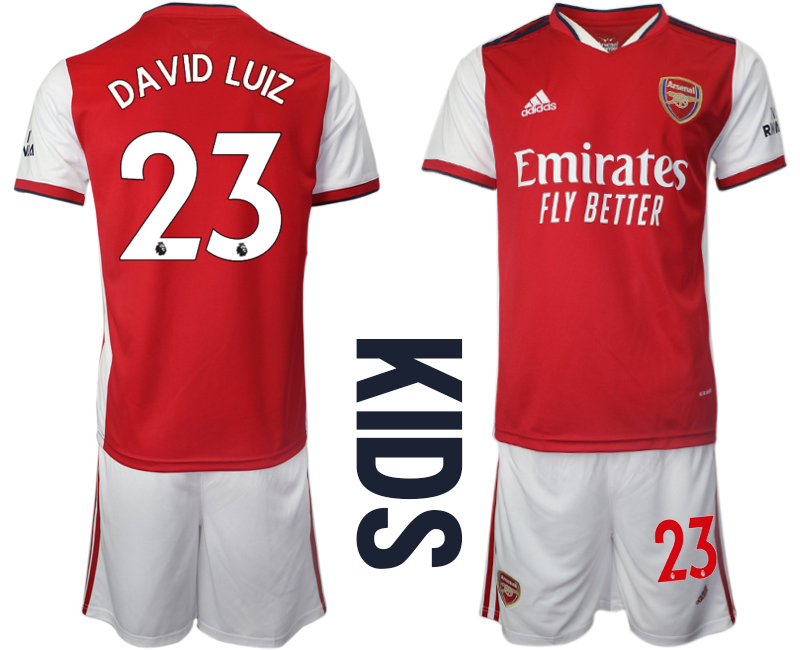 Youth 2021-2022 Club Arsenal home red #23 Soccer Jersey
